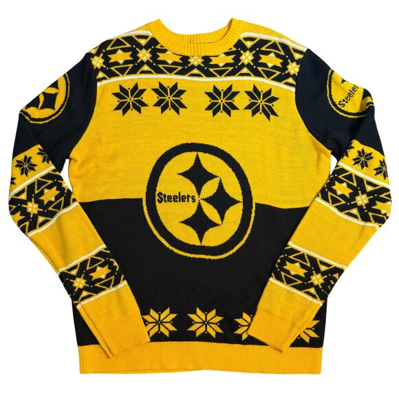 NFL Pittsburgh Steelers Ugly Christmas Holiday Sweater Crewneck Unisex Large - Picture 1 of 9